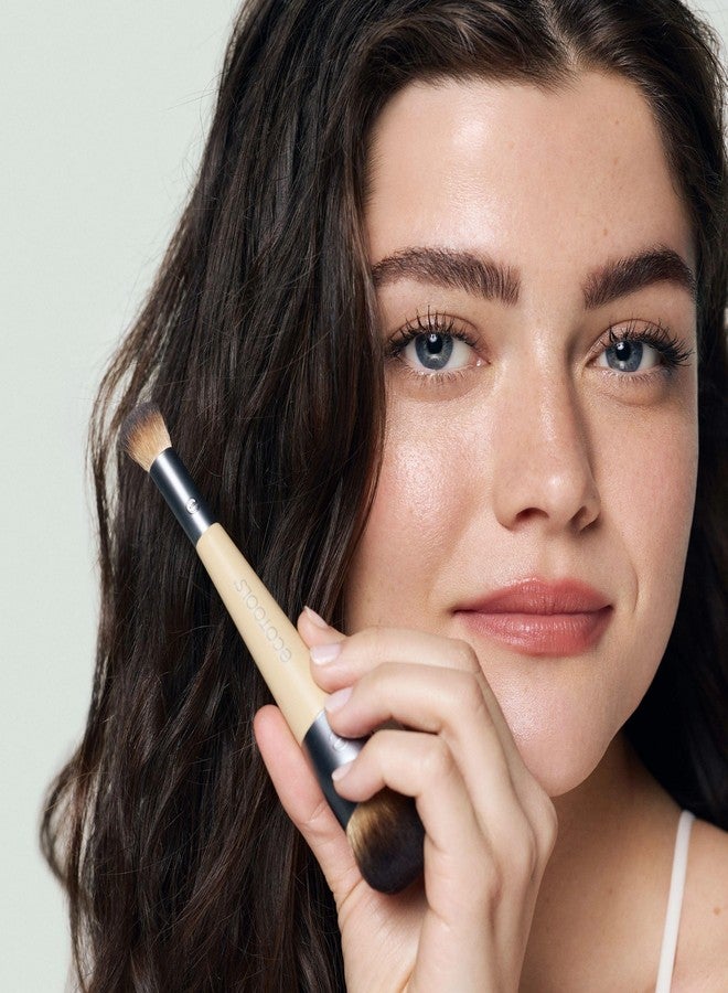 EcoTools Blend + Conceal Dual-Ended Makeup Brush, Foundation & Concealer Brush For Liquid & Cream Formulas, Face Makeup Brush, Synthetic Bristles, Vegan & Cruelty-Free, Travel & Eco-Friendly, 1 Count - Image 5